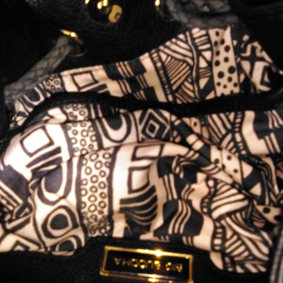 Big Buddha Fringe Gold Stud JDOOLE Black Bag NWT - Picture 3 of 12